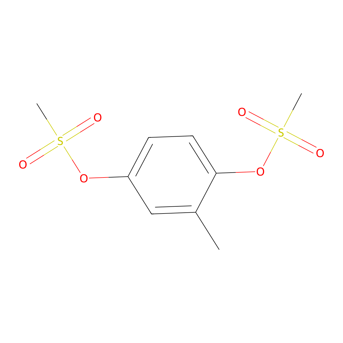(3-Methyl-4-methylsulfonyloxyphenyl) methanesulfonate molecular structure, CAS 63226-25-5