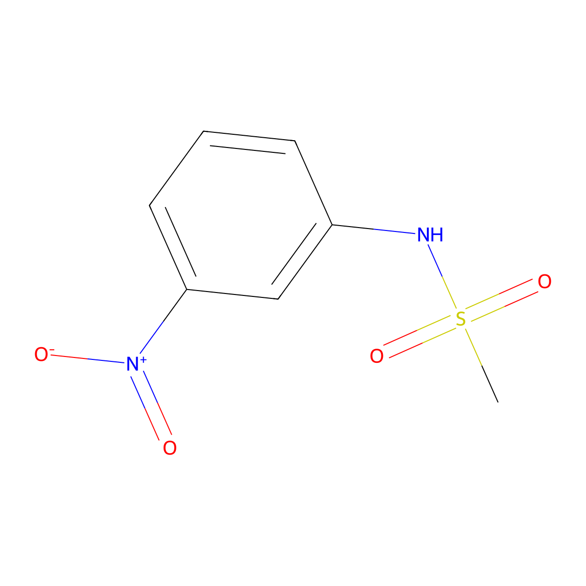 N-(3-nitrophenyl)methanesulfonamide molecular structure, CAS 63228-62-6