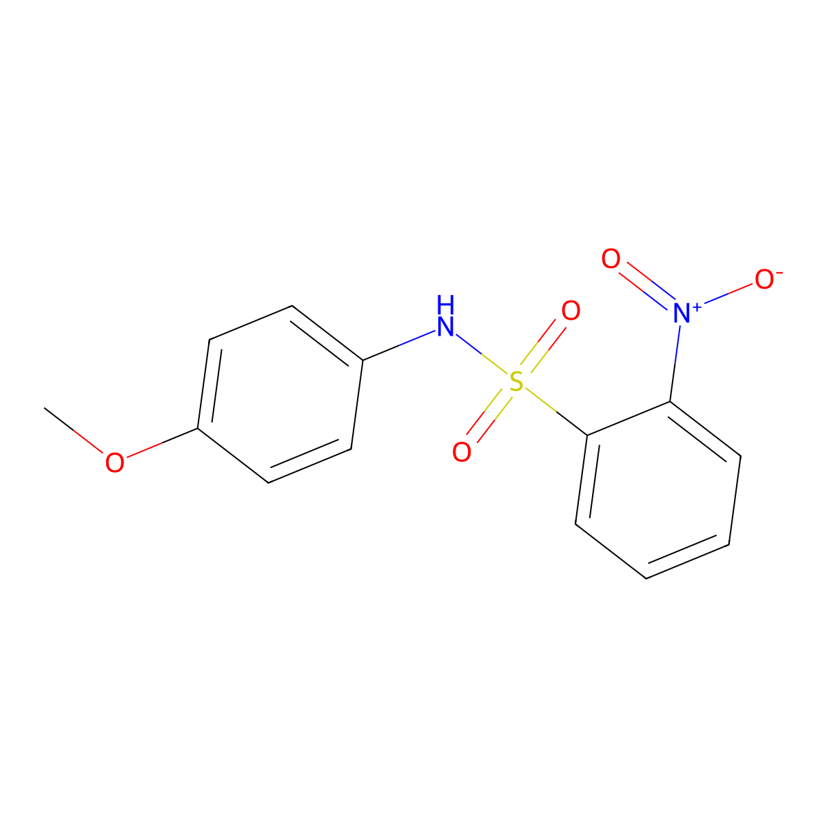 N-(4-methoxyphenyl)-2-nitrobenzenesulfonamide molecular structure, CAS 63228-64-8