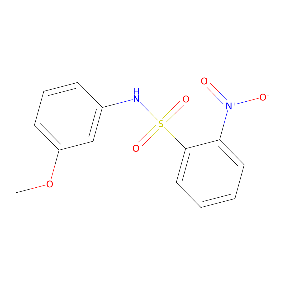 N-(3-methoxyphenyl)-2-nitrobenzenesulfonamide molecular structure, CAS 63228-65-9