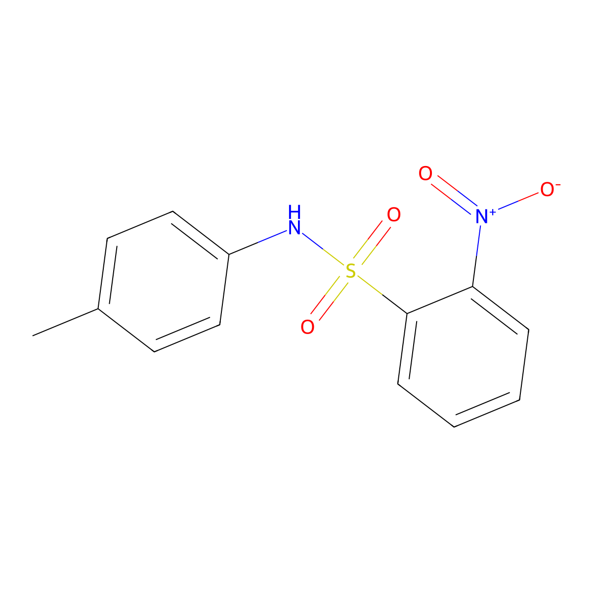 N-(4-methylphenyl)-2-nitrobenzenesulfonamide molecular structure, CAS 63228-66-0