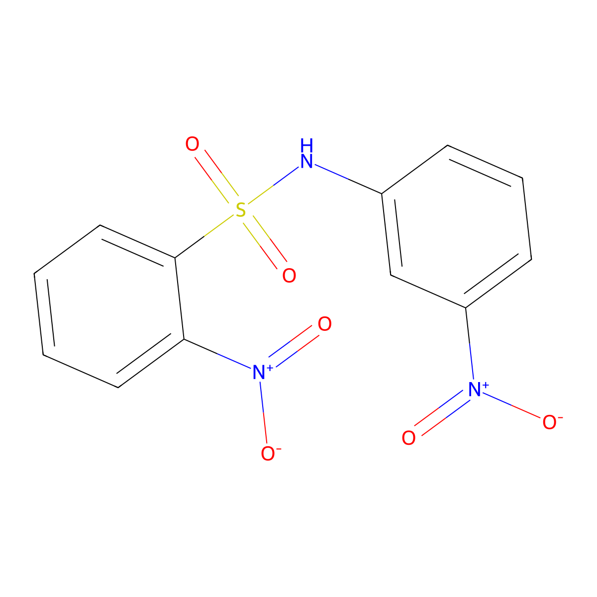 2-nitro-N-(3-nitrophenyl)benzenesulfonamide molecular structure, CAS 63228-70-6