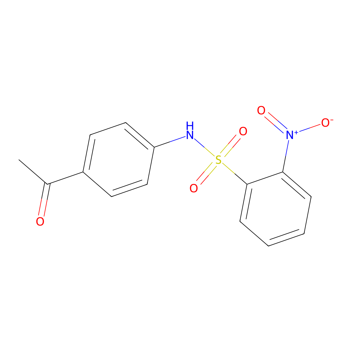 N-(4-Acetylphenyl)-2-nitrobenzenesulfonamide molecular structure, CAS 63228-71-7