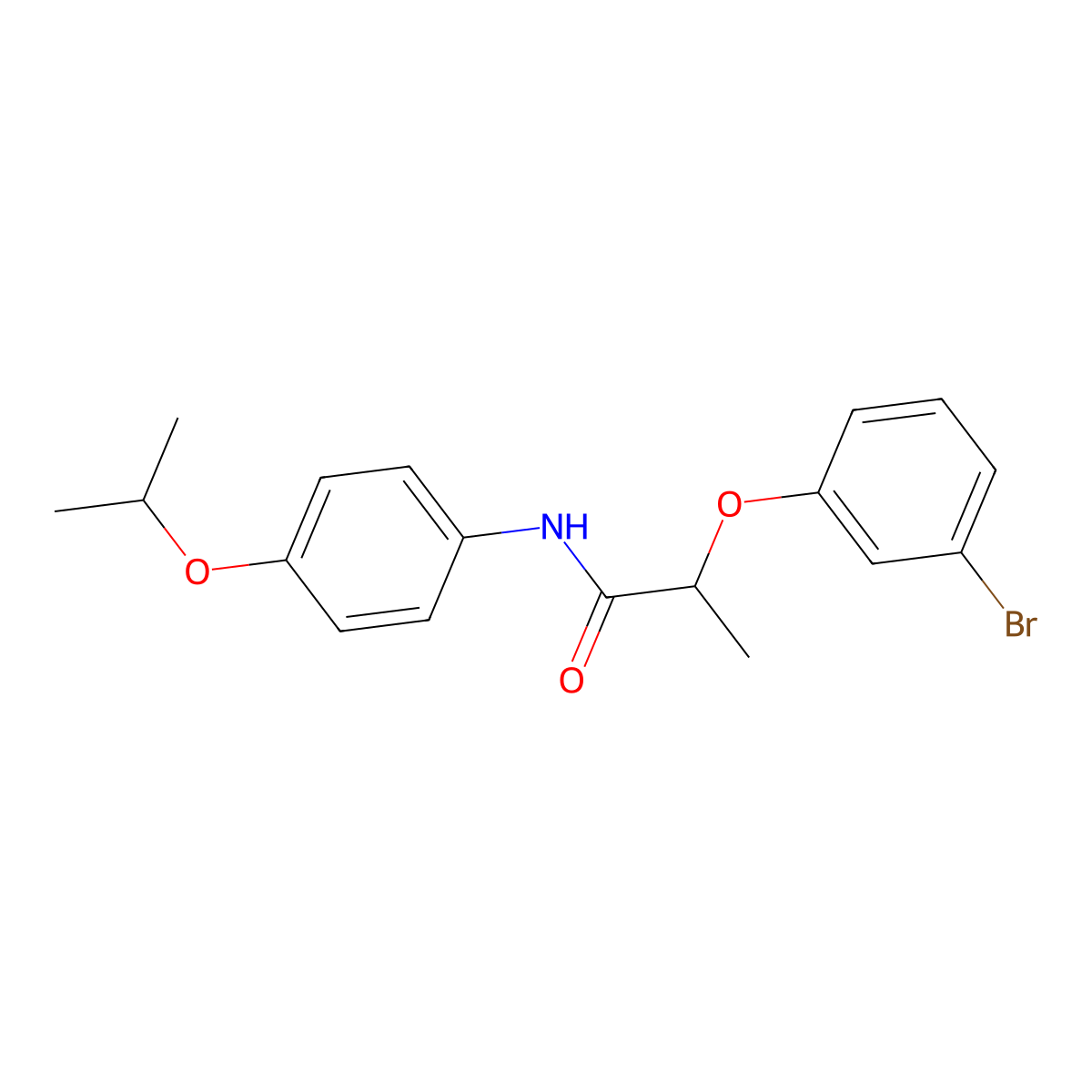2-(3-bromophenoxy)-N-(4-isopropoxyphenyl)propanamide molecular structure, CAS 632289-91-9