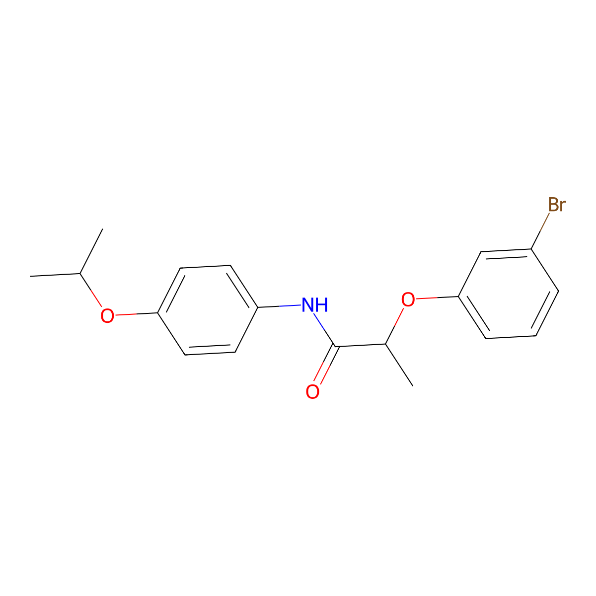 2-(3-bromophenoxy)-N-(4-isopropoxyphenyl)propanamide molecular structure, CAS 632289-91-9