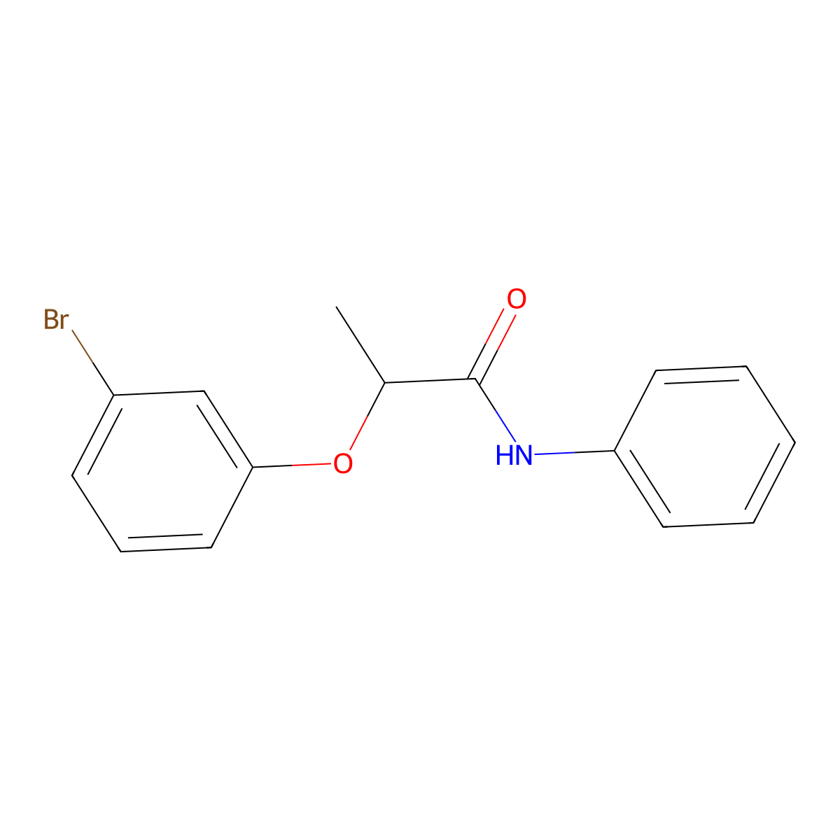 2-(3-bromophenoxy)-N-phenylpropanamide molecular structure, CAS 632290-57-4