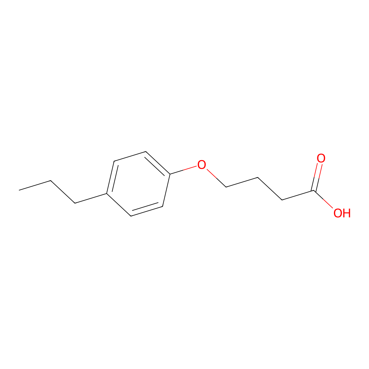 4-(4-propylphenoxy)butanoic Acid molecular structure, CAS 632291-51-1