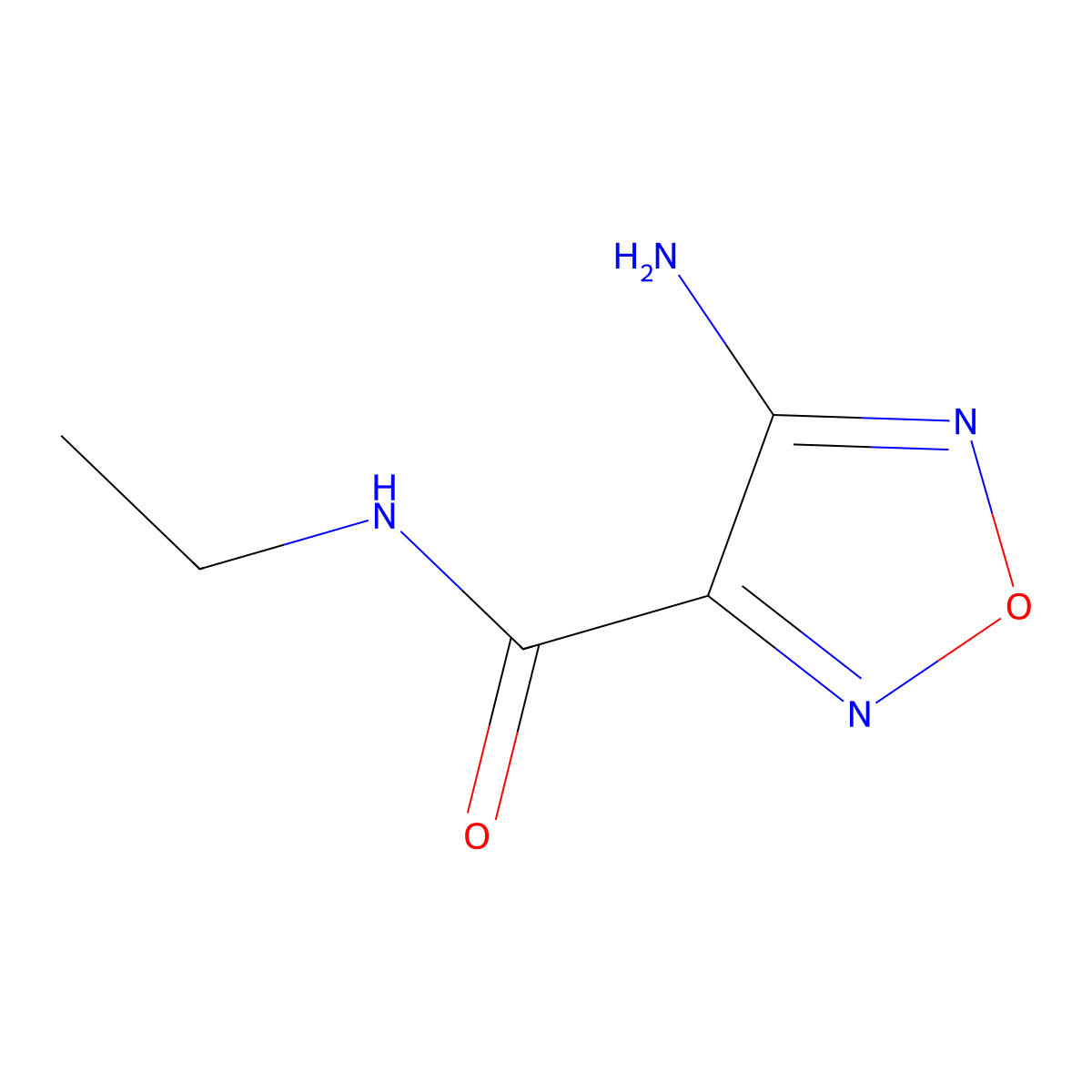 4-amino-N-ethyl-1,2,5-oxadiazole-3-carboxamide molecular structure, CAS 632291-83-9
