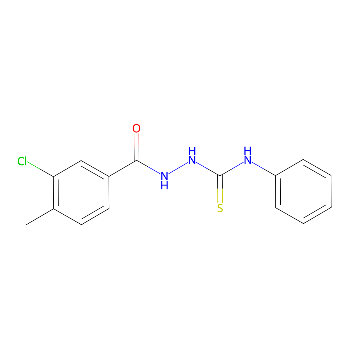 1-[(3-Chloro-4-methylbenzoyl)amino]-3-phenylthiourea molecular structure, CAS 632292-06-9