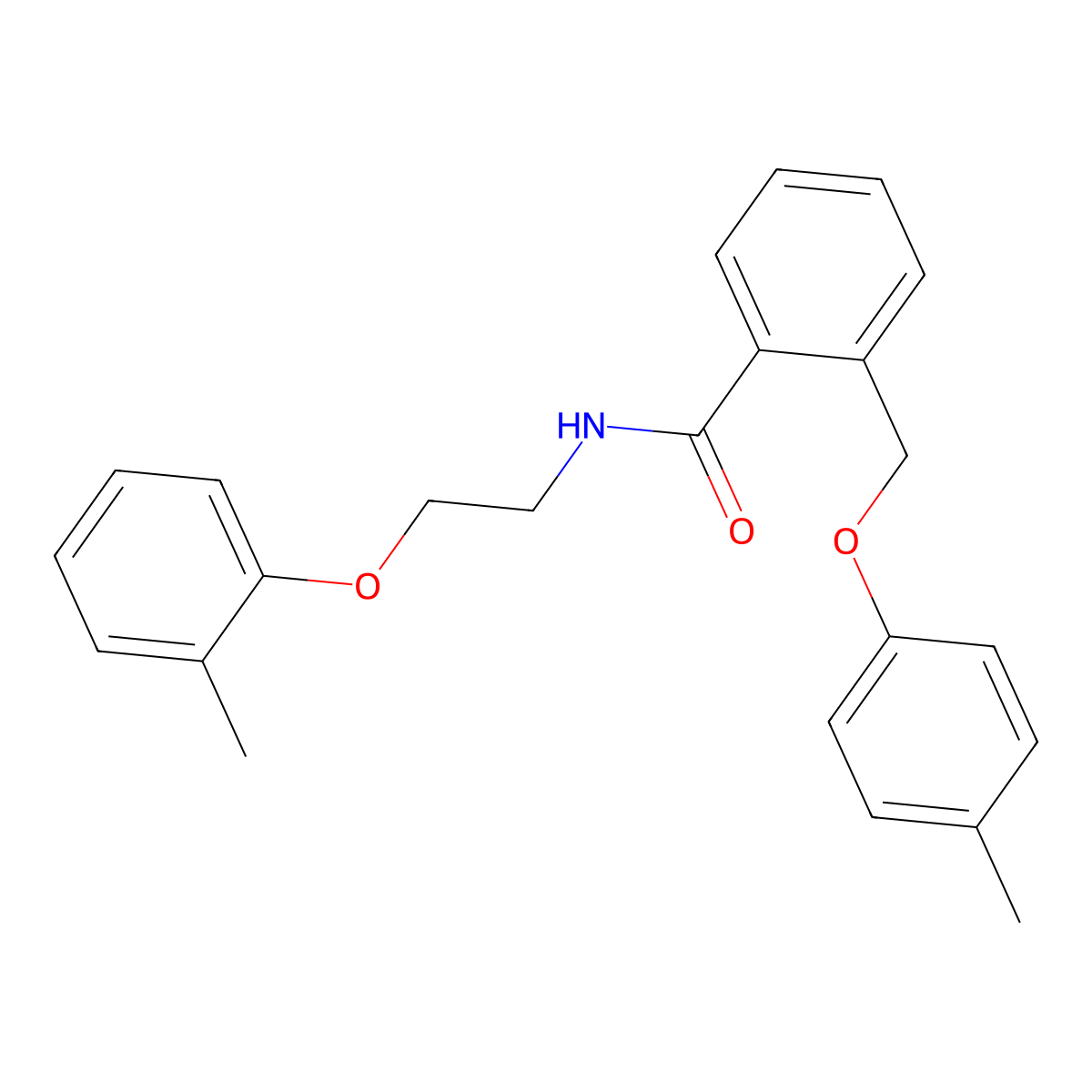 N-[2-(2-methylphenoxy)ethyl]-2-[(4-methylphenoxy)methyl]benzamide molecular structure, CAS 632292-42-3