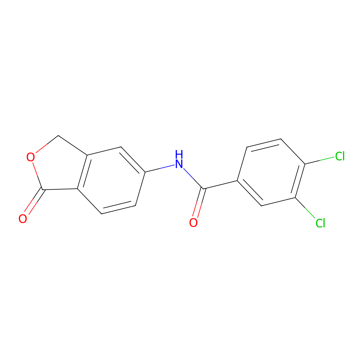 3,4-dichloro-N-(1-oxo-3H-2-benzofuran-5-yl)benzamide molecular structure, CAS 632292-83-2