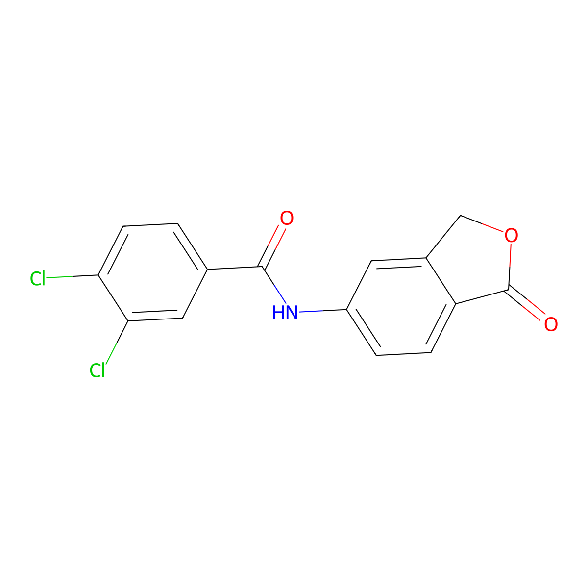 3,4-dichloro-N-(1-oxo-3H-2-benzofuran-5-yl)benzamide molecular structure, CAS 632292-83-2