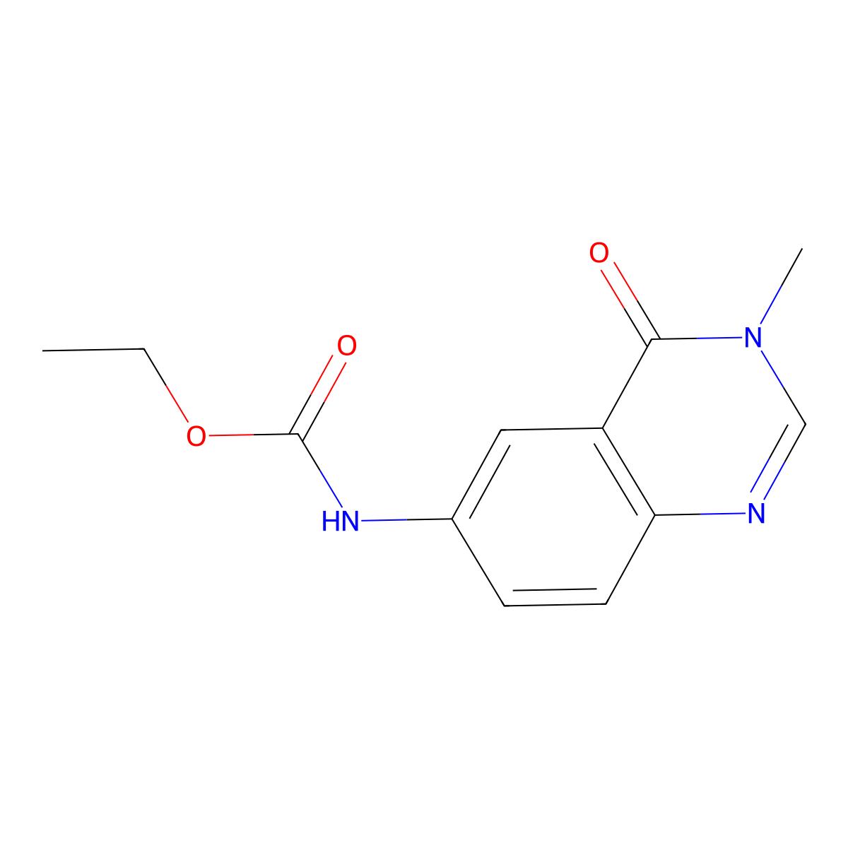 ethyl N-(3-methyl-4-oxoquinazolin-6-yl)carbamate molecular structure, CAS 632293-42-6