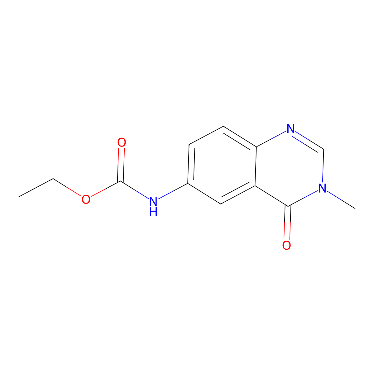 ethyl N-(3-methyl-4-oxoquinazolin-6-yl)carbamate molecular structure, CAS 632293-42-6