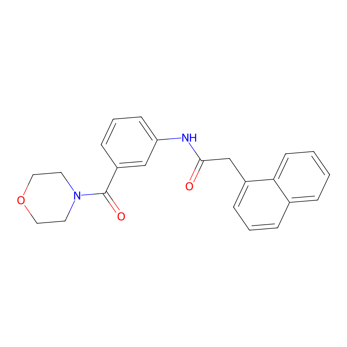 N-[3-(morpholine-4-carbonyl)phenyl]-2-naphthalen-1-ylacetamide molecular structure, CAS 632293-86-8