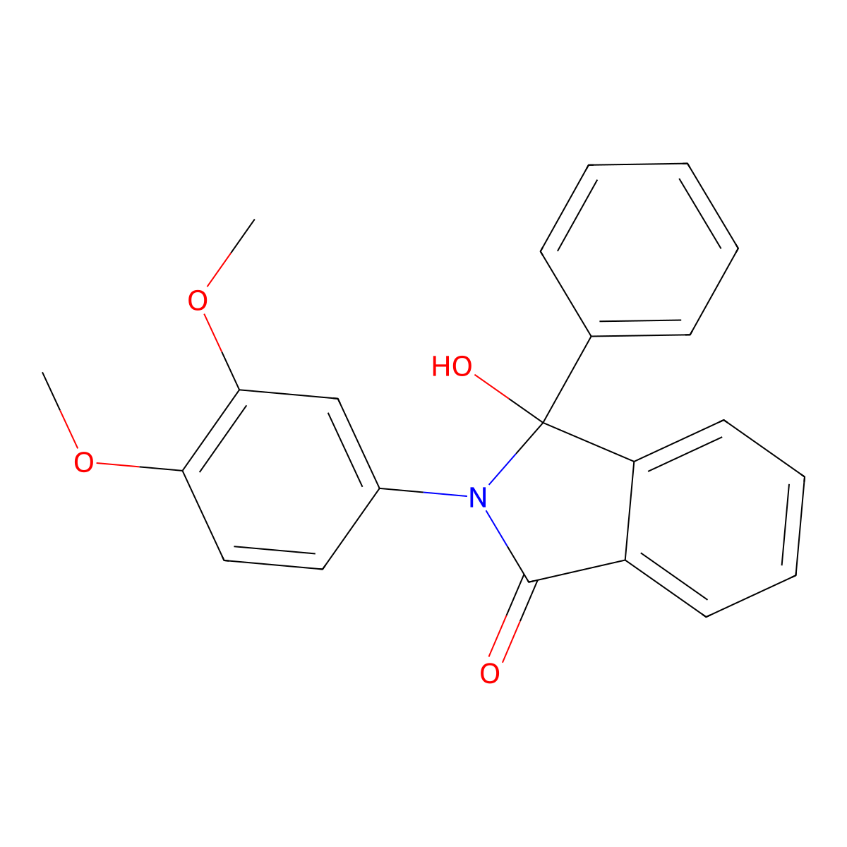2-(3,4-Dimethoxyphenyl)-3-hydroxy-3-phenylisoindol-1-one molecular structure, CAS 632293-89-1