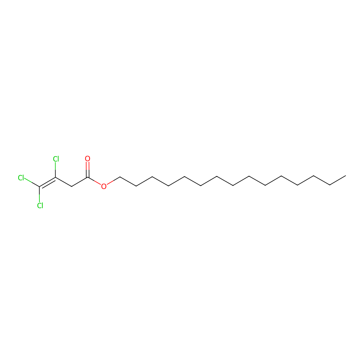 Pentadecyl 3,4,4-trichlorobut-3-enoate molecular structure, CAS 632299-92-4