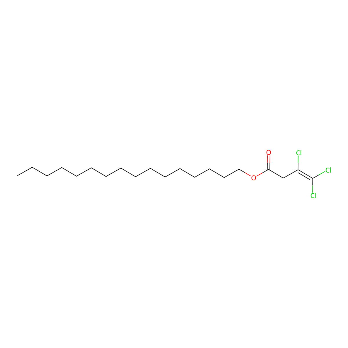Hexadecyl 3,4,4-trichlorobut-3-enoate molecular structure, CAS 632299-93-5