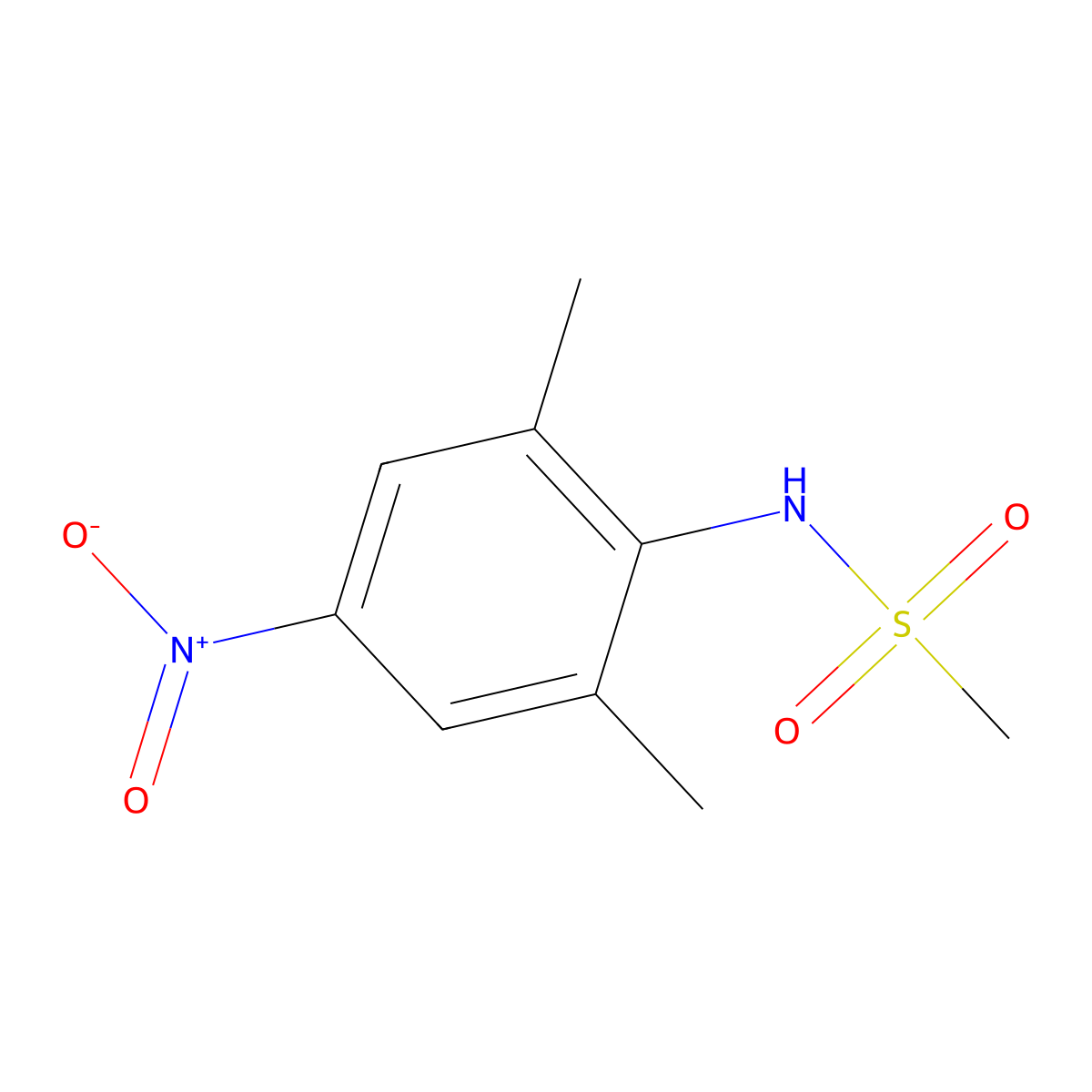 N-(2,6-dimethyl-4-nitrophenyl)methanesulfonamide molecular structure, CAS 632300-21-1