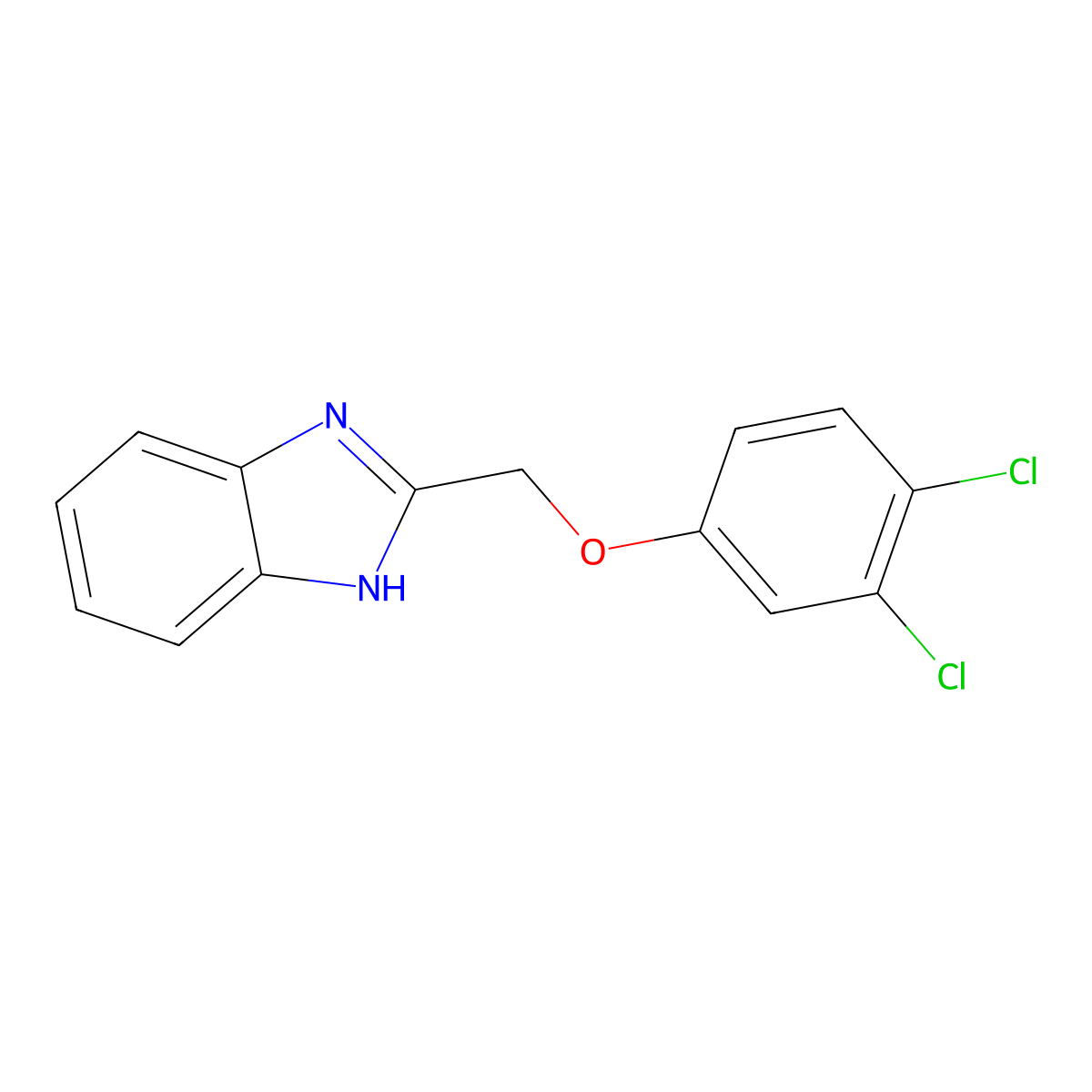 2-[(3,4-dichlorophenoxy)methyl]-1H-benzimidazole molecular structure, CAS 632300-37-9
