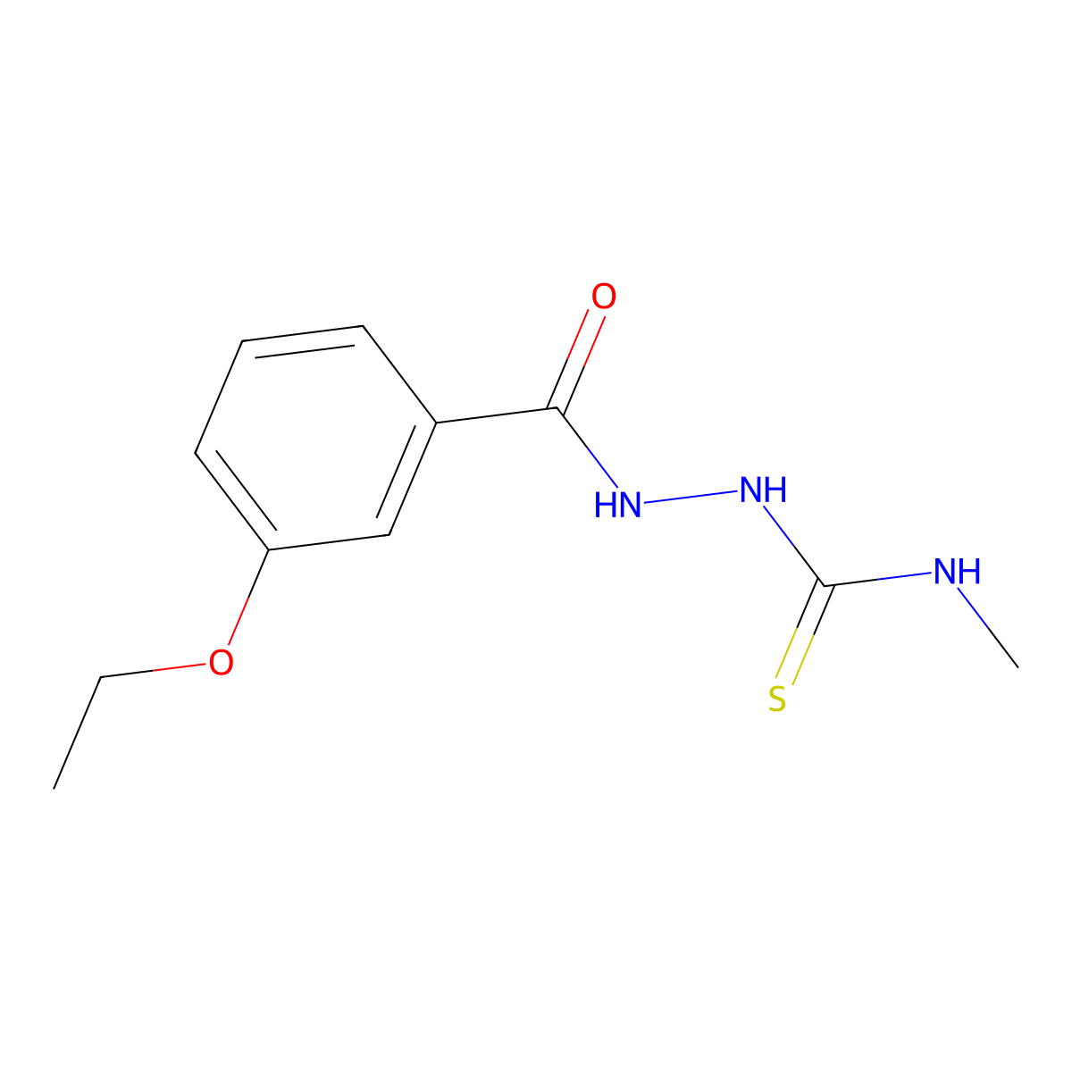 2-(3-ethoxybenzoyl)-N-methylhydrazinecarbothioamide molecular structure, CAS 632301-20-3
