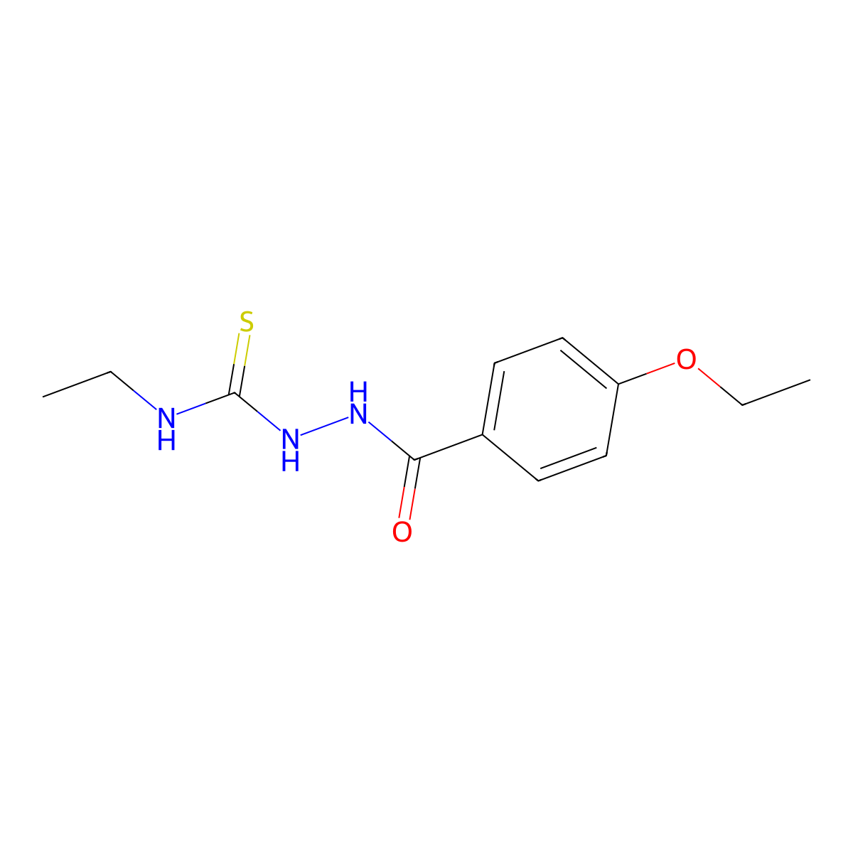 2-(4-ethoxybenzoyl)-N-ethylhydrazinecarbothioamide molecular structure, CAS 632301-39-4