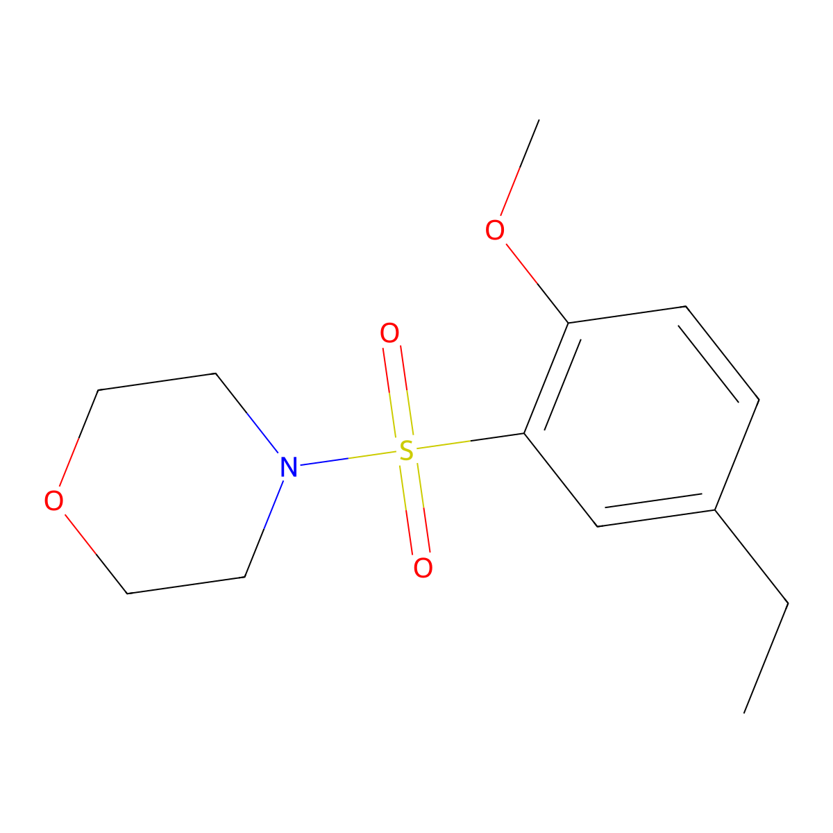 4-(5-Ethyl-2-methoxyphenyl)sulfonylmorpholine molecular structure, CAS 632301-42-9