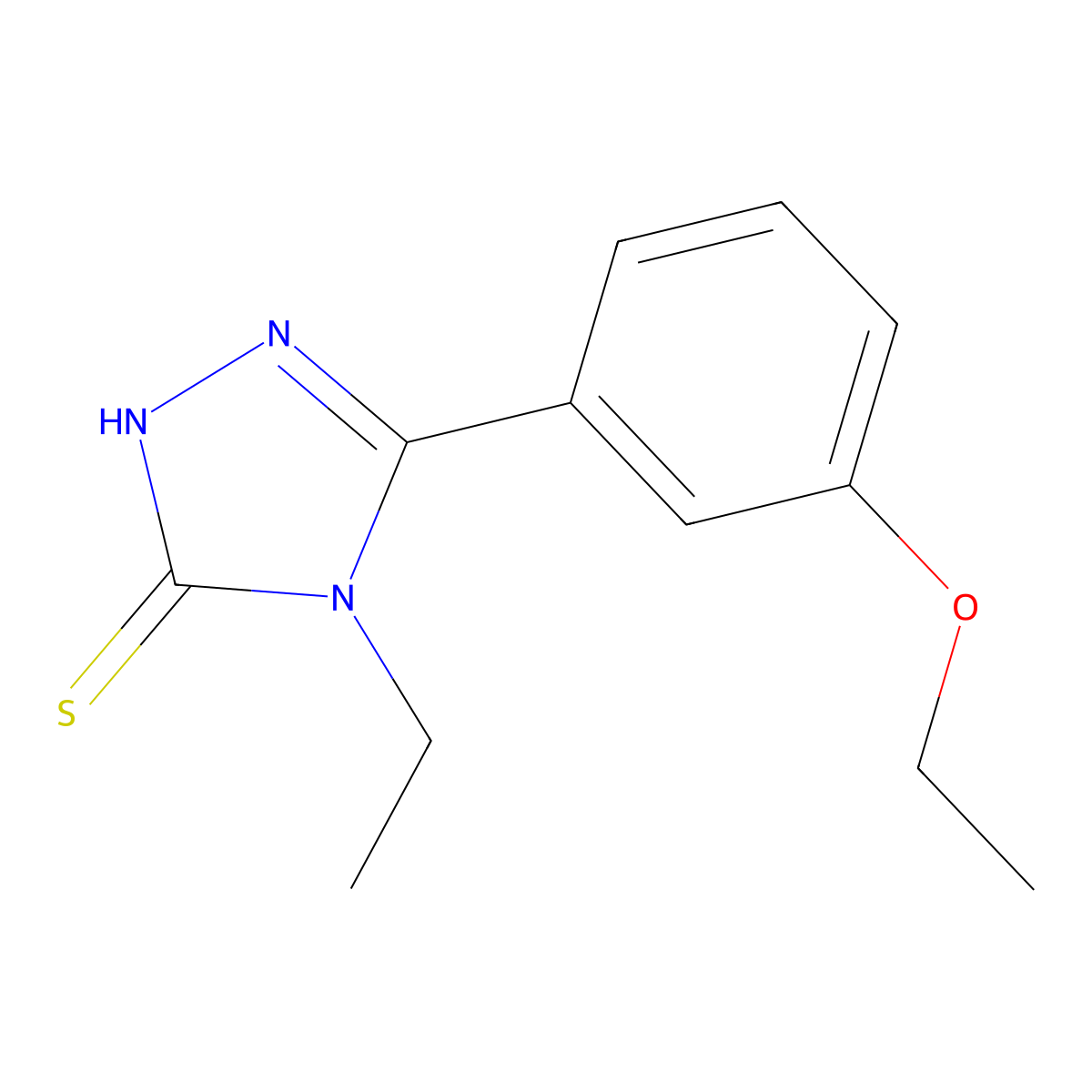 5-(3-ethoxyphenyl)-4-ethyl-4H-1,2,4-triazole-3-thiol molecular structure, CAS 632301-50-9