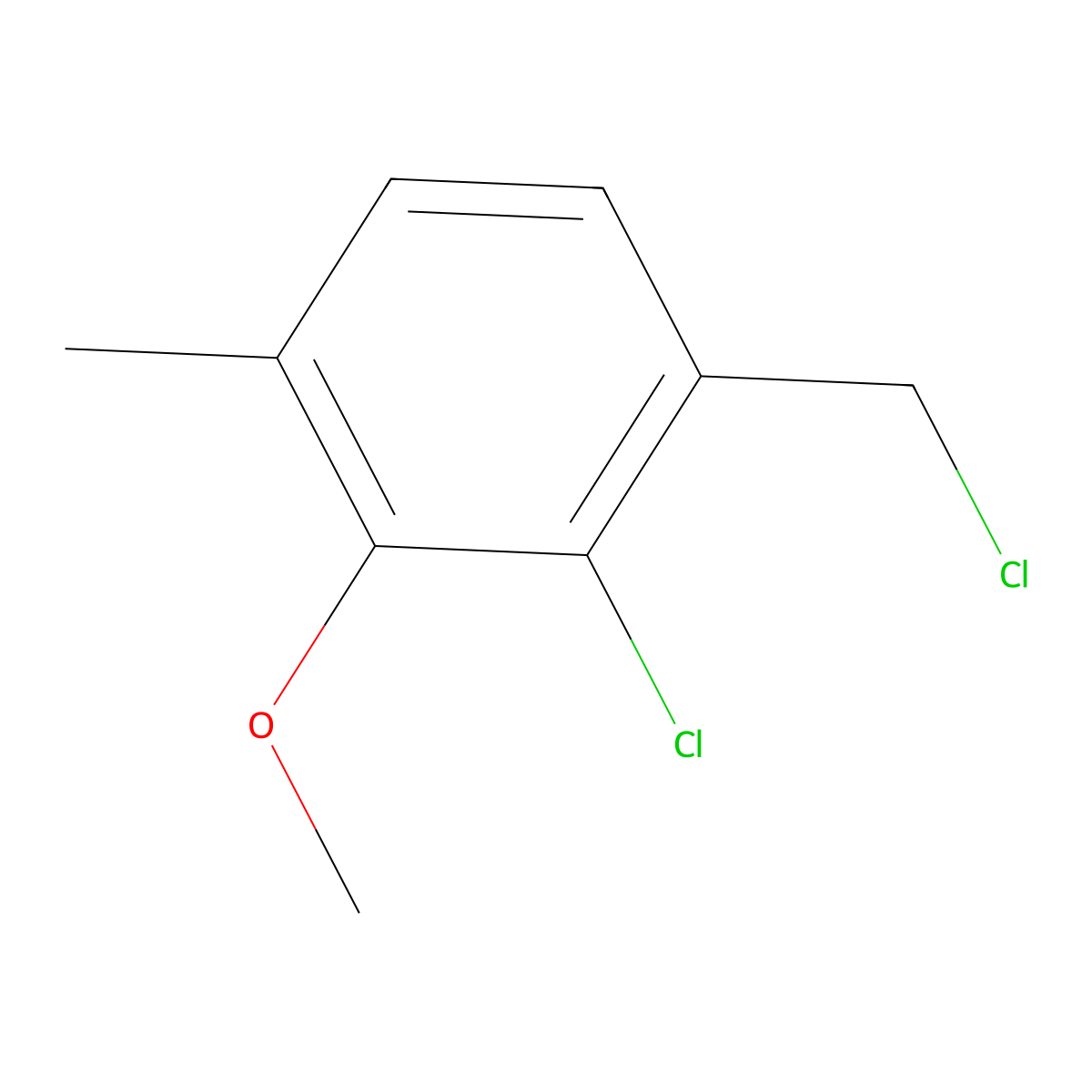 2-Chloro-1-(chloromethyl)-3-methoxy-4-methylbenzene molecular structure, CAS 63231-88-9