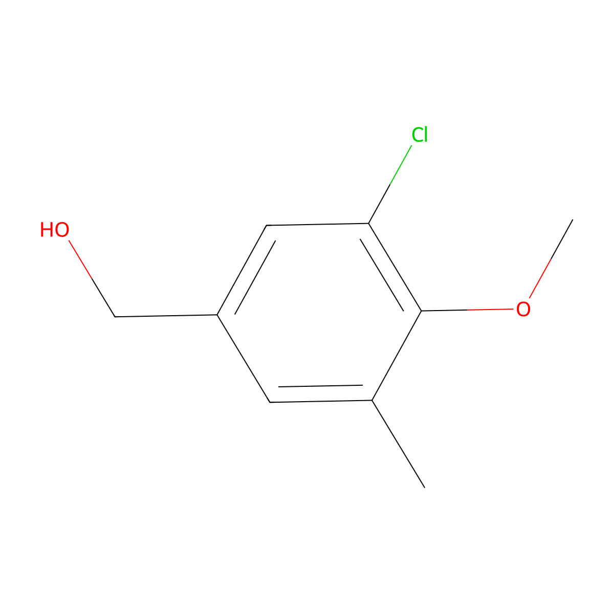 (3-Chloro-4-methoxy-5-methylphenyl)methanol molecular structure, CAS 63231-89-0