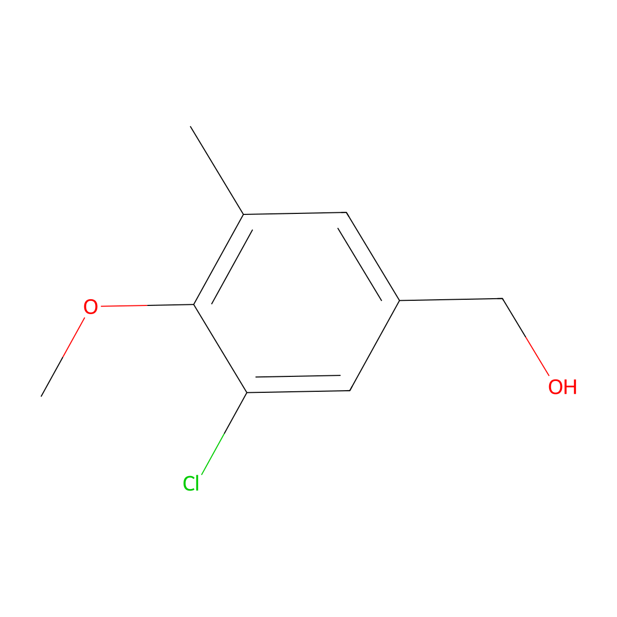 (3-Chloro-4-methoxy-5-methylphenyl)methanol molecular structure, CAS 63231-89-0