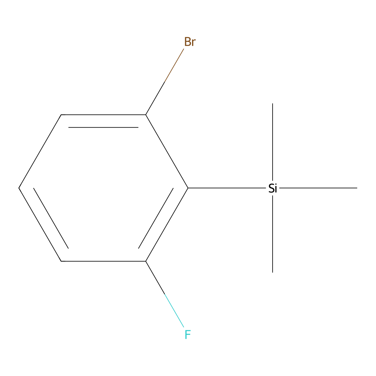1-Bromo-3-fluoro-2-(trimethylsilyl)benzene molecular structure, CAS 632324-41-5