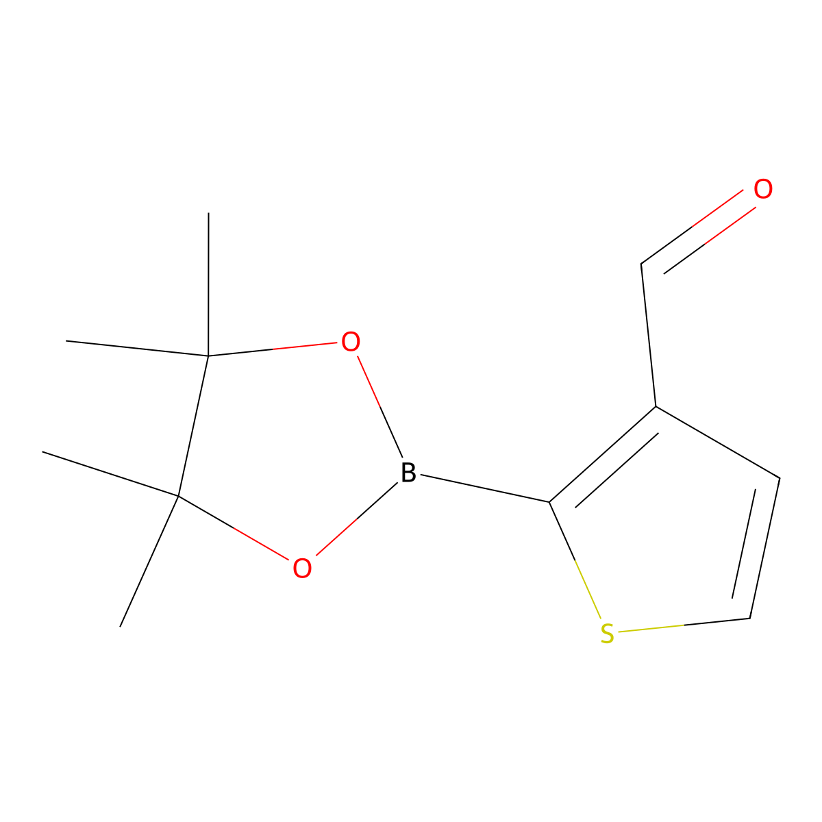 2-(4,4,5,5-Tetramethyl-1,3,2-dioxaborolan-2-yl)thiophene-3-carbaldehyde molecular structure, CAS 632325-55-4