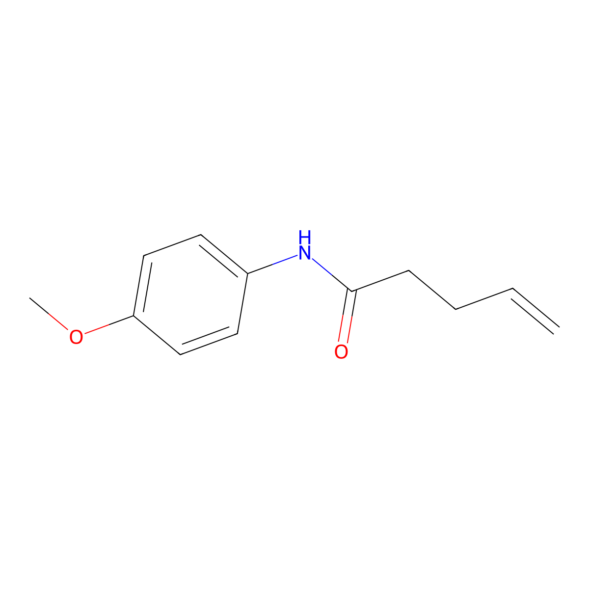 N-(4-methoxyphenyl)pent-4-enamide molecular structure, CAS 632326-58-0