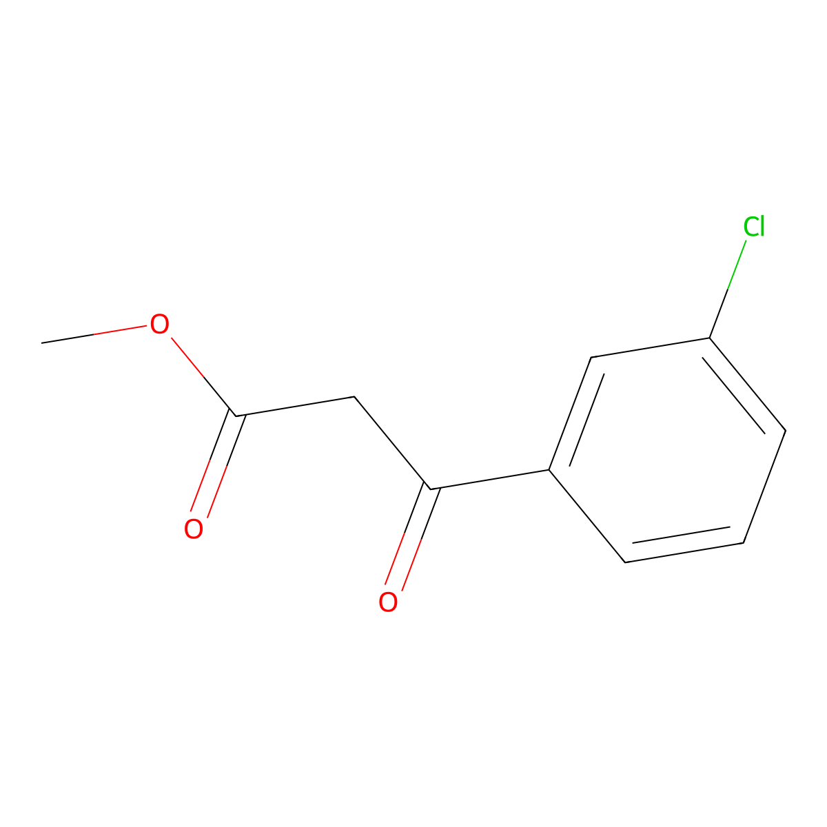 Methyl 3-(3-chlorophenyl)-3-oxopropanoate molecular structure, CAS 632327-19-6