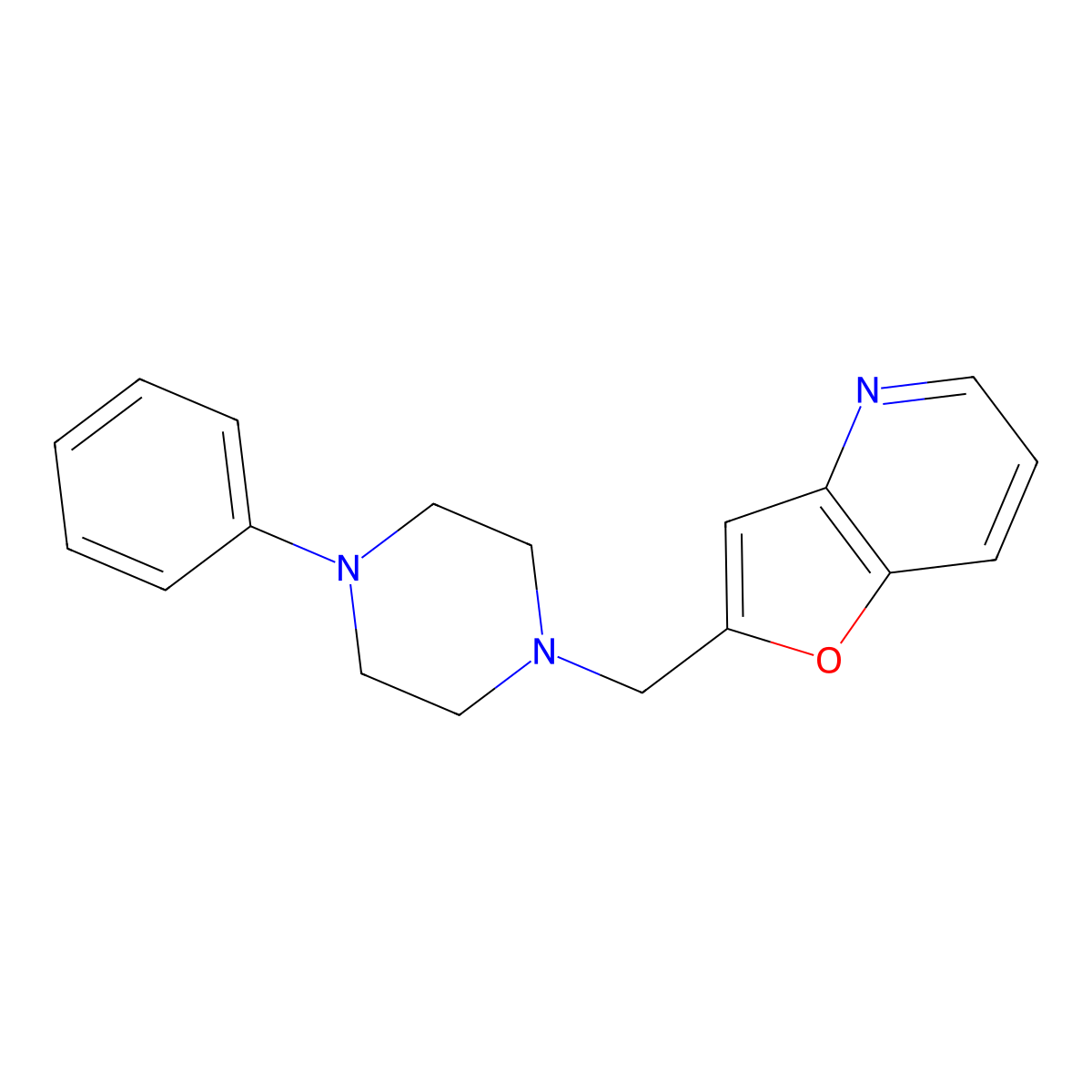 2-[(4-Phenyl-1-piperazinyl)methyl]furo[3,2-b]pyridine molecular structure, CAS 632333-90-5
