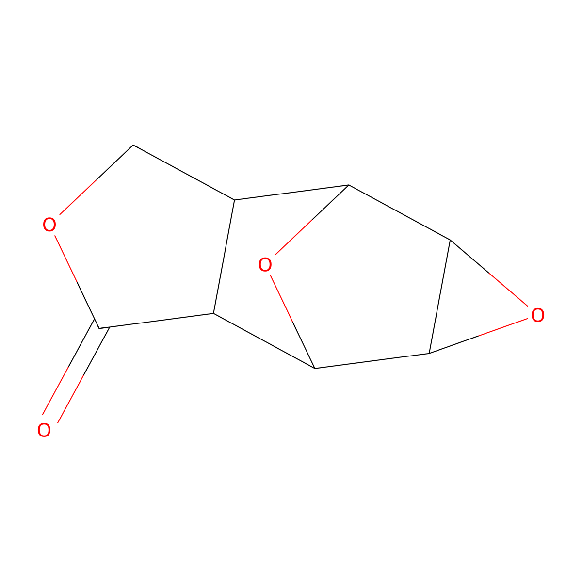 Hexahydro-2,6-epoxyoxireno(f)isobenzofuran-3(1aH)-one molecular structure, CAS 632339-23-2