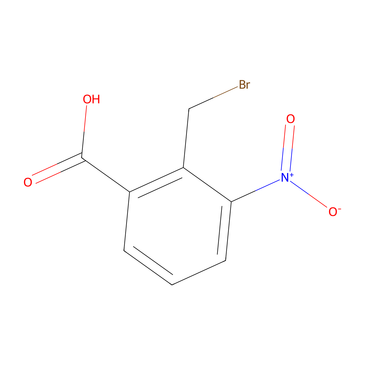 2-(Bromomethyl)-3-nitrobenzoic acid molecular structure, CAS 632340-56-8
