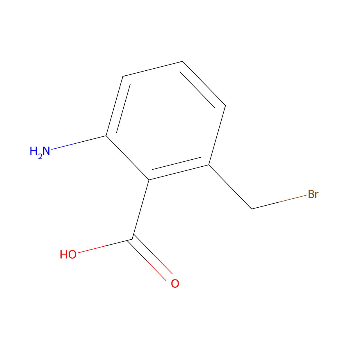 2-amino-6-(bromomethyl)benzoic Acid molecular structure, CAS 632340-58-0