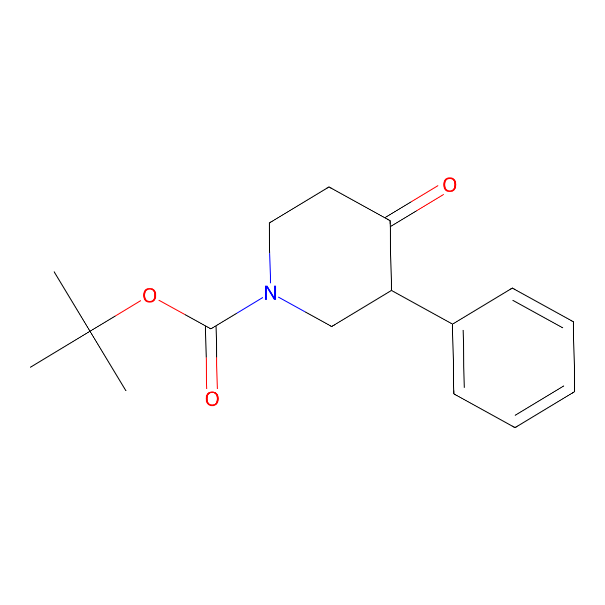 tert-Butyl 4-oxo-3-phenylpiperidine-1-carboxylate molecular structure, CAS 632352-56-8