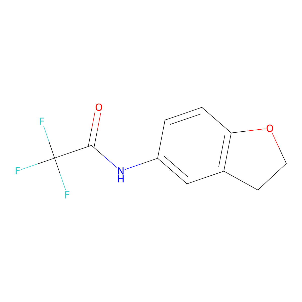 Acetamide, N-(2,3-dihydro-5-benzofuranyl)-2,2,2-trifluoro- molecular structure, CAS 632352-68-2
