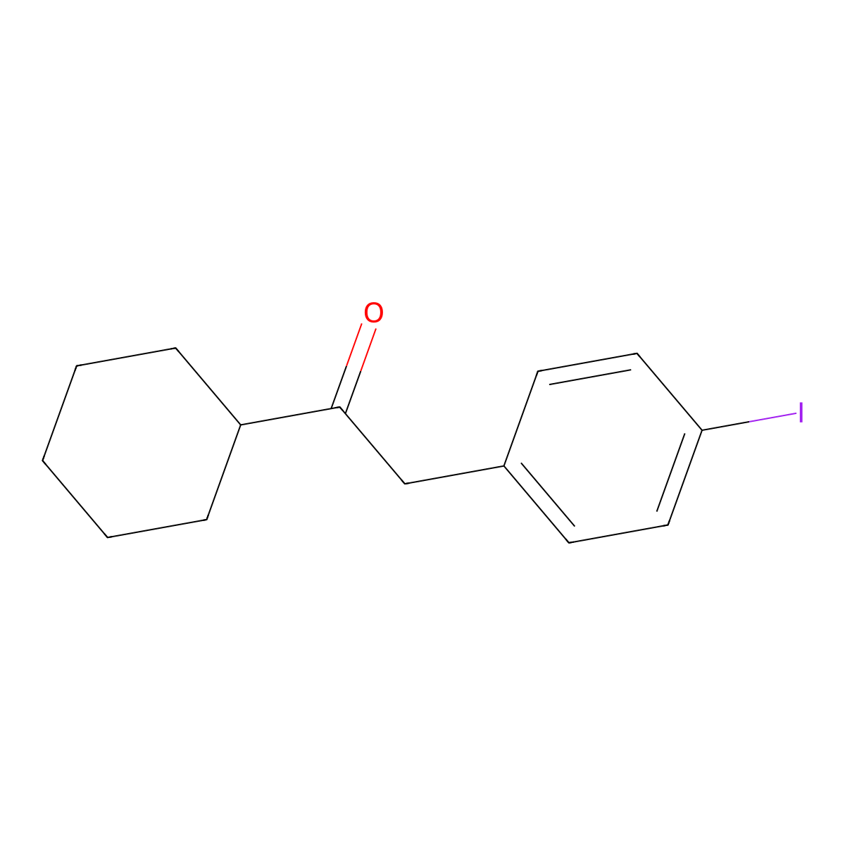 1-Cyclohexyl-2-(4-iodophenyl)ethan-1-one molecular structure, CAS 632365-78-7