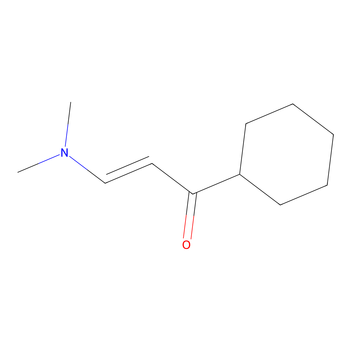 1-Cyclohexyl-3-(dimethylamino)prop-2-en-1-one molecular structure, CAS 632365-89-0