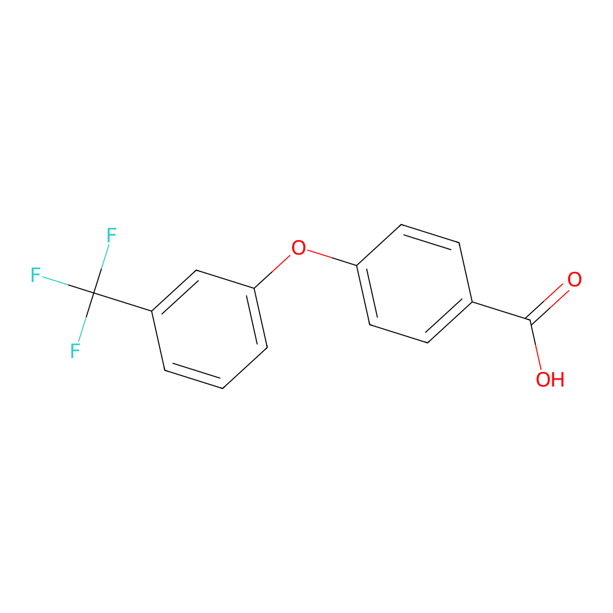 4-[3-(Trifluoromethyl)phenoxy]benzoic acid molecular structure, CAS 632366-11-1