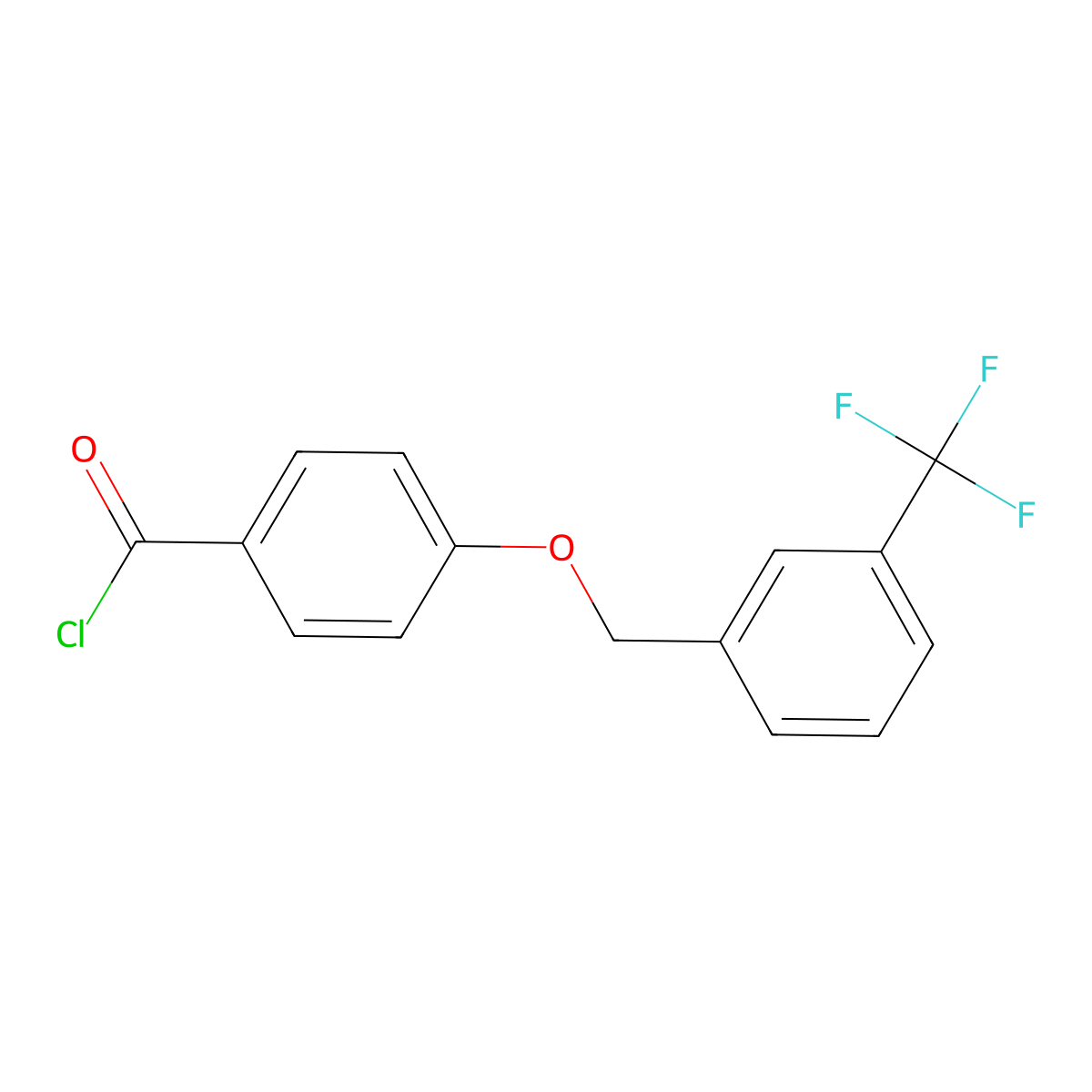 4-{[3-(Trifluoromethyl)benzyl]oxy}benzoyl chloride molecular structure, CAS 632366-17-7