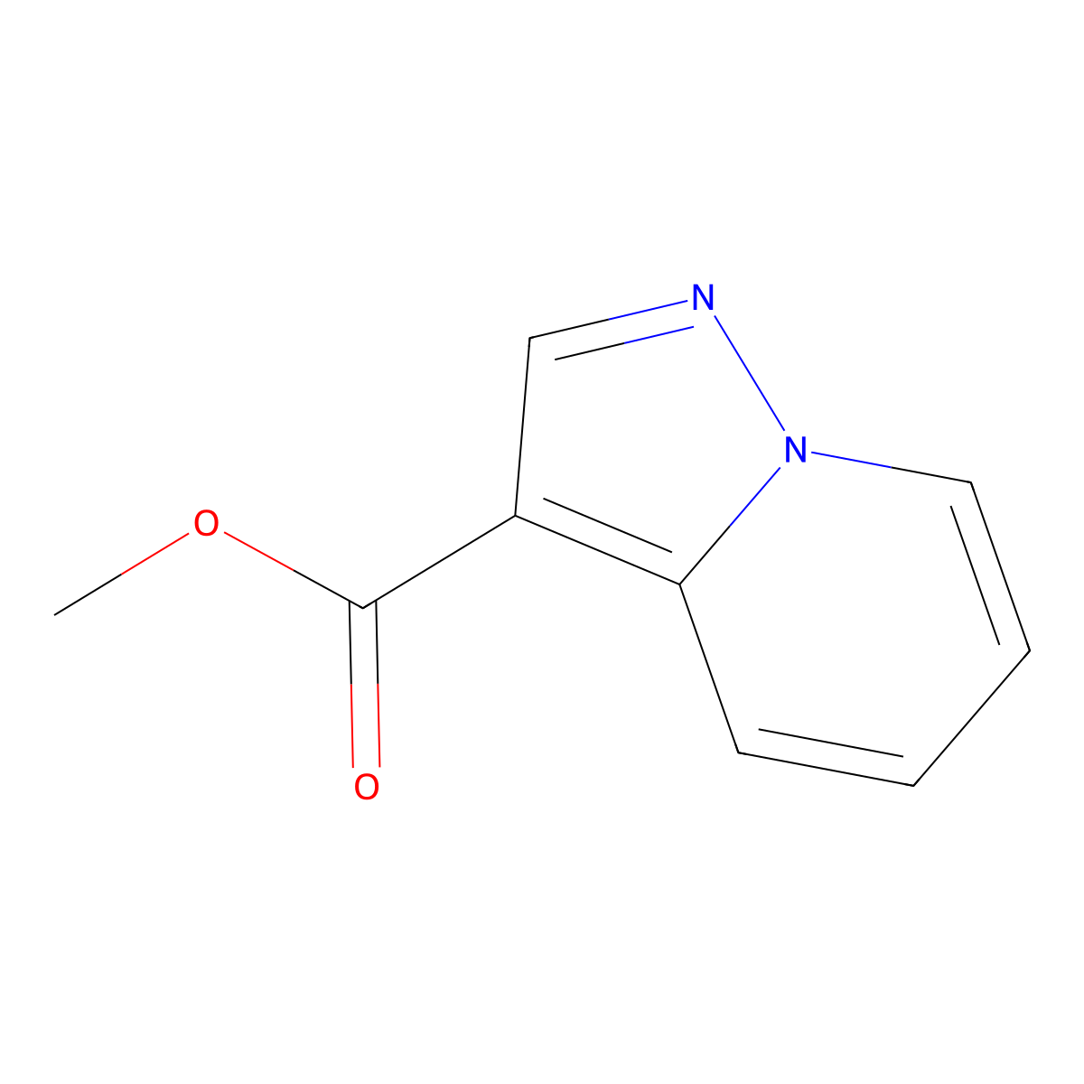 Methyl pyrazolo(1,5-a)pyridine-3-carboxylate molecular structure, CAS 63237-84-3