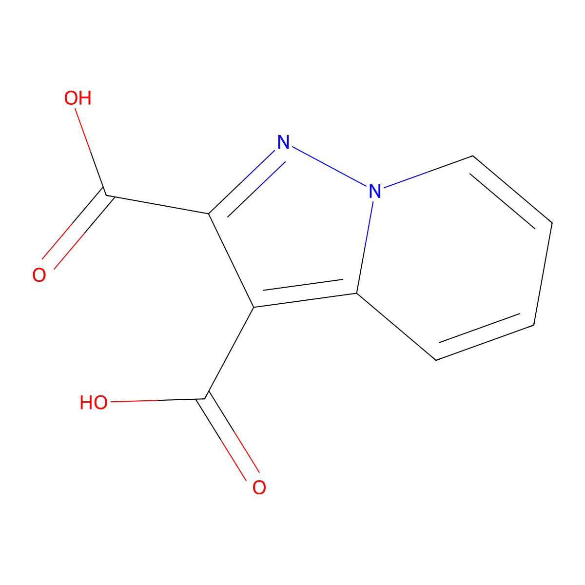 Pyrazolo[1,5-a]pyridine-2,3-dicarboxylic acid molecular structure, CAS 63237-87-6