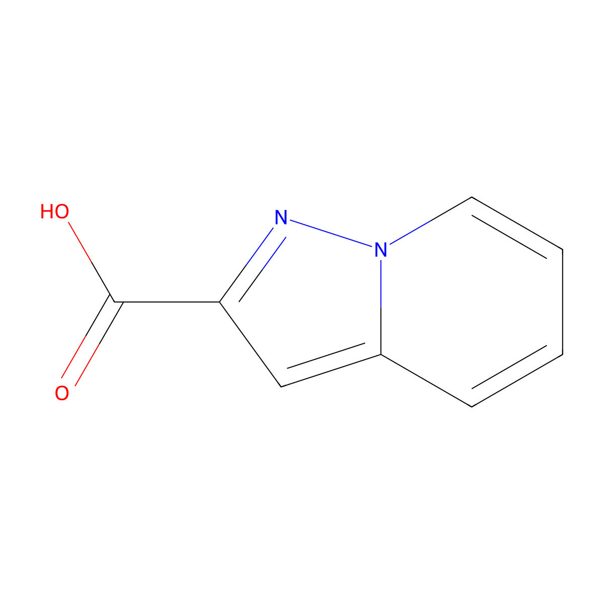 Pyrazolo(1,5-a)pyridine-2-carboxylic acid molecular structure, CAS 63237-88-7