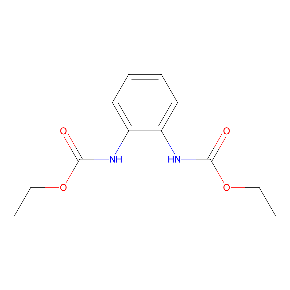 Diethyl 1,2-phenylenedicarbamate molecular structure, CAS 6324-13-6