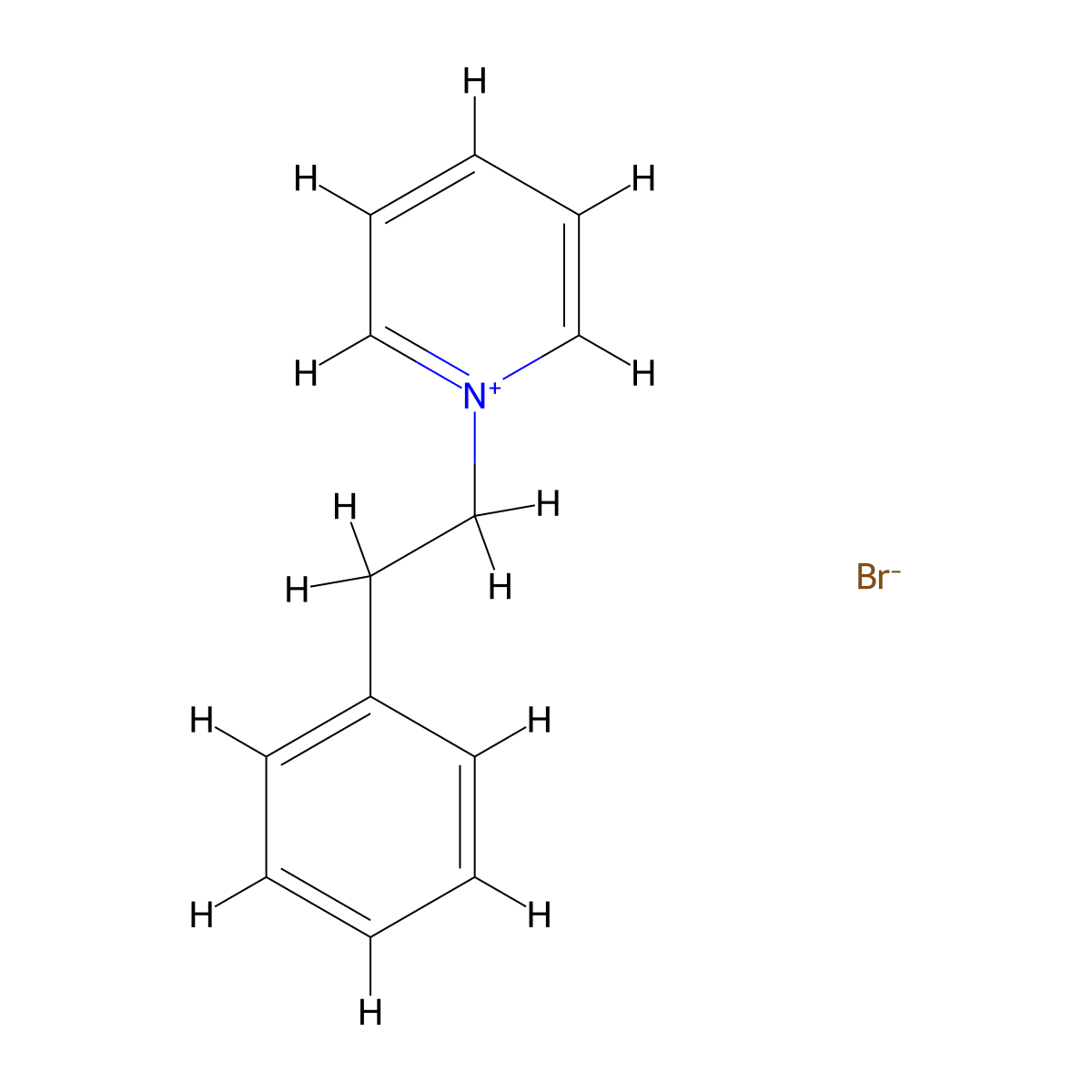 1-(2-Phenylethyl)pyridin-1-ium bromide molecular structure, CAS 6324-18-1